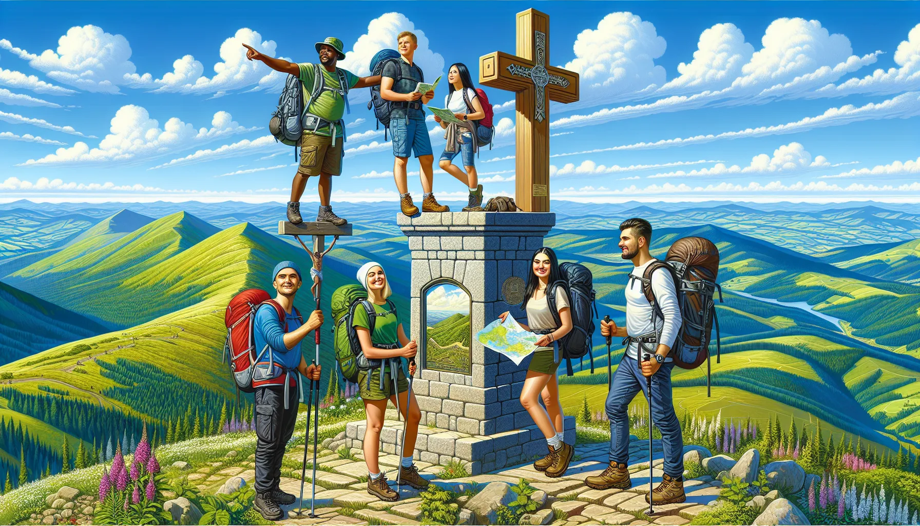 Randonn&eacute;e au sommet du Mont Hoverla - plus haut sommet d'Ukraine &agrave; 2061 m