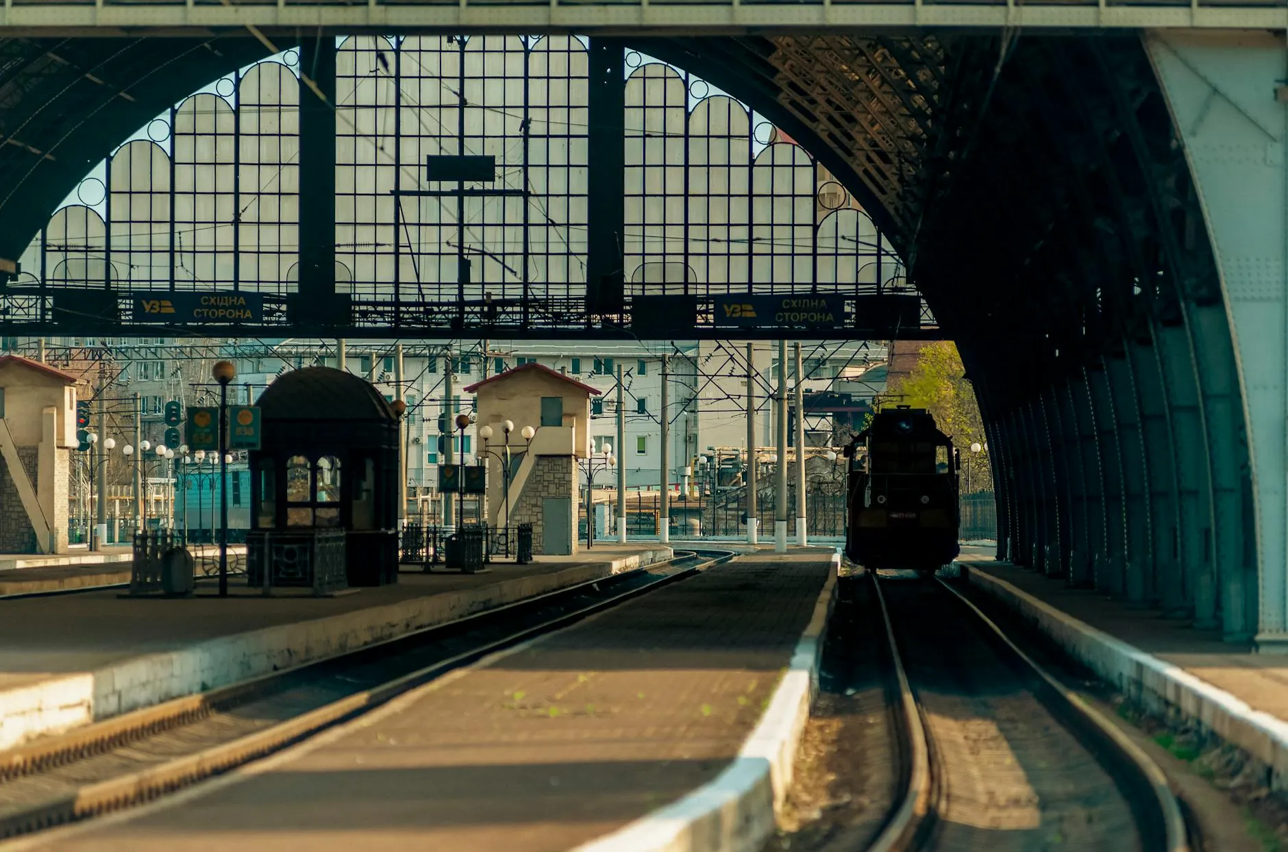 Gare centrale de Kyiv (Kyiv-Pasazhyrskyi), point d'arrivée des trains internationaux